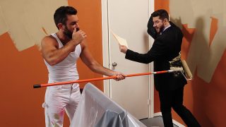 Damien Stone. Gay Porn Office Makeover