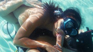 Priva Big Natural Breasts Priva Is Screwed Underwater before Coming up for a Blowjob and Facial