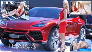 Jessica’s Valentine Public Nudity Exotic Car Trip