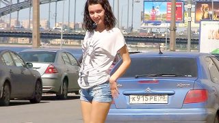 Girls In Shorts Cute Teen in short denim shorts
