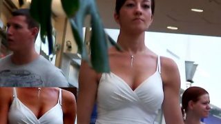 Oops Downblouse Upblouse of chick in tight jeans