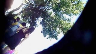 Hot Up Skirt Pics Babe in the park got upskirt spied