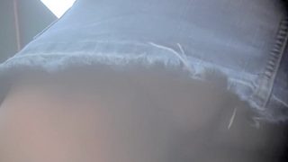 The Short Short Skirt Very cute butt cheeks peeking up skirt