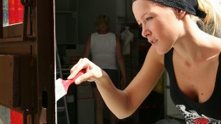 Sophie Moone Babes Helping with the family business