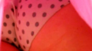 Panty Upskirt Funny polka dot panty upskirt
